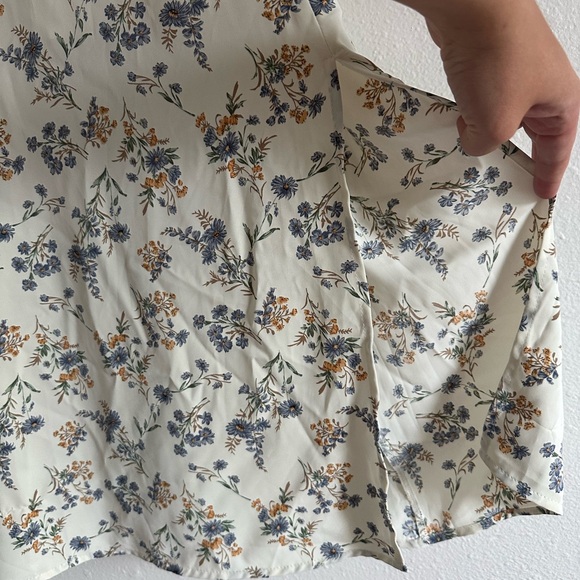 White Floral Midi Dress by Crescent - Picture 6 of 7